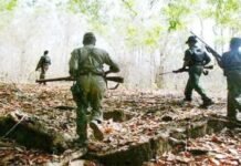 छत्तीसगढ़ के बीजापुर में सुरक्षा बलों के साथ मुठभेड़ में छह नक्सली ढेर